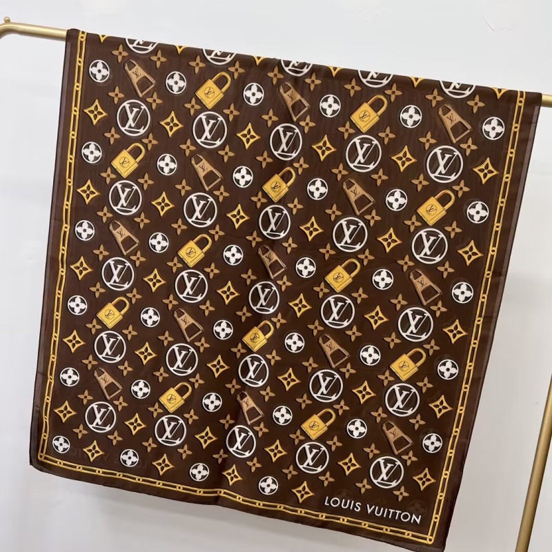 Louis Vuitton Monogram Scarf - Brown & Gold
