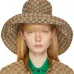 1Gucci beige canvas gg wide brim hat #A53430