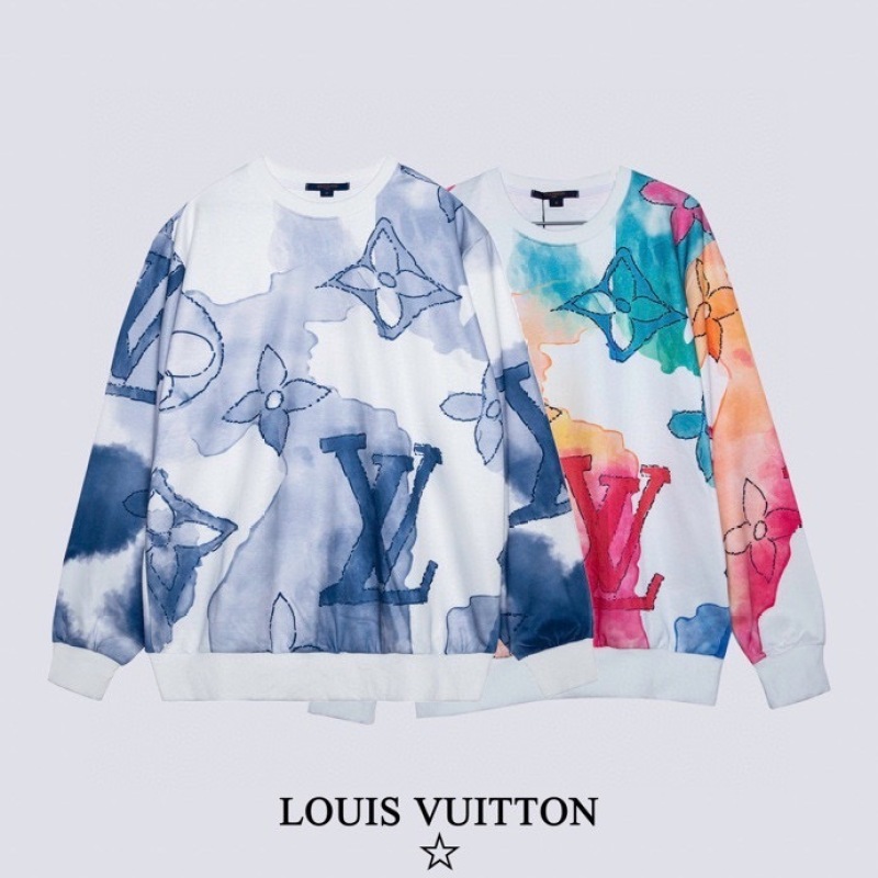 Louis Vuitton Watercolor Giant Monogram Sweatshirt White
