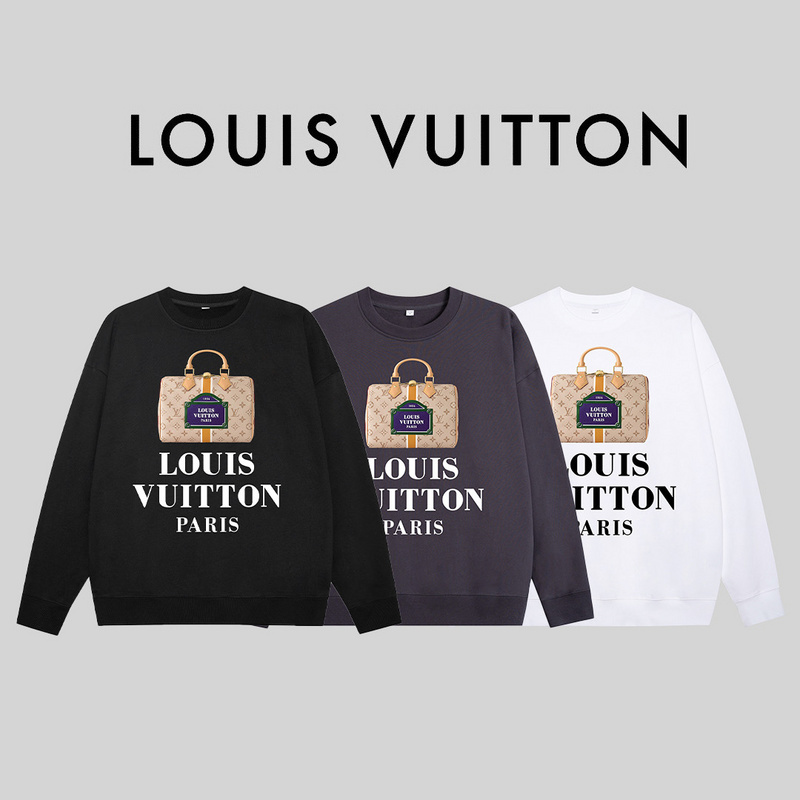 Louis Vuitton LV Monogram Crew Neck Sweatshirt - Blue Sweatshirts