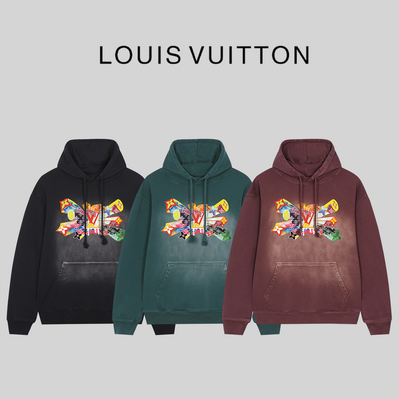 LOUIS VUITTON Vintage LV Logo Hoodie Jacket Pants Set M 