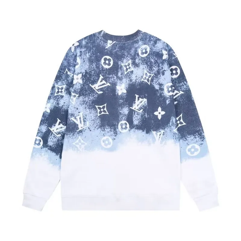 Louis Vuitton printed crew neck pullover royal blue