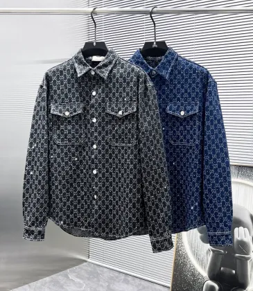 Gucci Jackets for MEN GG denim jacquard jacket Black/Blue #A53765