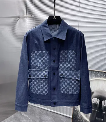 Gucci Jackets for MEN GG denim jacquard jacket Blue #A53766
