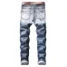 13European and American jeans men's street fashion brand motorcycle men's personality wrinkled slim stretch tide jeans #99905862