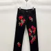 8Chrome Hearts Red, White, Black, &amp; Leopard Cross Patch Carpenter Pants #A53418