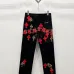 1Chrome Hearts Red, White, Black, &amp; Leopard Cross Patch Carpenter Pants #A53418
