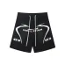 1Hellstar Short pants Black/Grey/Red #A53237