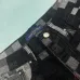 7Louis Vuitton Pants for Louis Vuitton Short Pants for men Black plaid jeans short #A52978