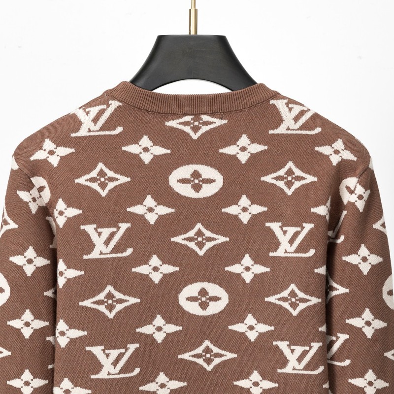 louis vuitton brown sweater