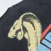 4Amiri T-shirts Trendy Snake Pattern Washed Distressed Black #A53788