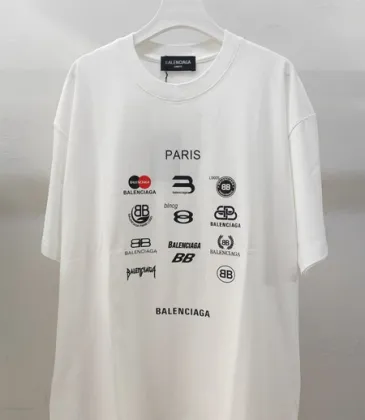 Balenciaga Gucci T-shirts for Men  BALENCIAGA Logo Print Pink/White/Grey #A54096