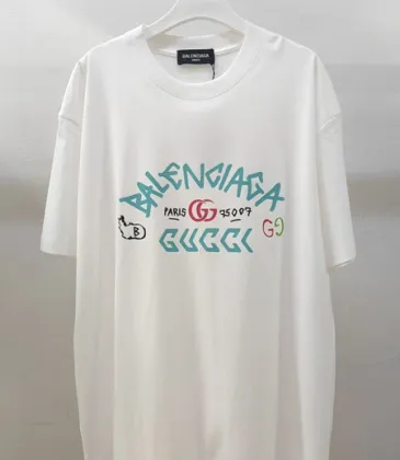 Balenciaga Gucci T-shirts for Men  Pure Cotton Graphic White #A54095