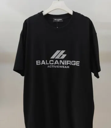 Balenciaga T-shirts for Men Balenciaga Men's Active Logo T Shirt Black/White #A54085