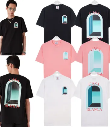 Casablanca L'Arc Colore Printed Cotton T-shirt Pink/Black/White Casablanca #A53438
