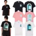 1Casablanca L'Arc Colore Printed Cotton T-shirt Pink/Black/White Casablanca #A53438