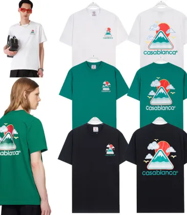 Casablanca T-Shirts Casablanca – Wavy Mountain T-shirt  Black/White/Green #A53436