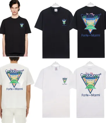 Casablanca T-Shirts Miami Open x Forte Dei Marmi Short Sleeve Silk Shirt  Black/White #A53437