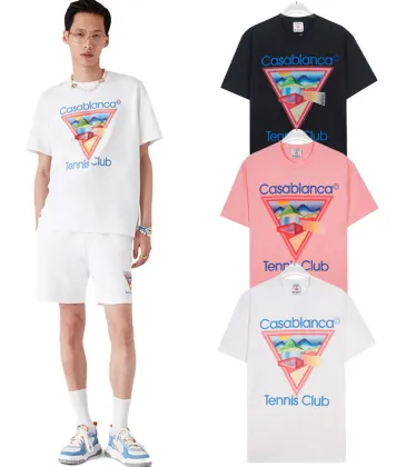 Casablanca graphic-print Cotton T-shirt  Pink/Black/White Casablanca #A53439