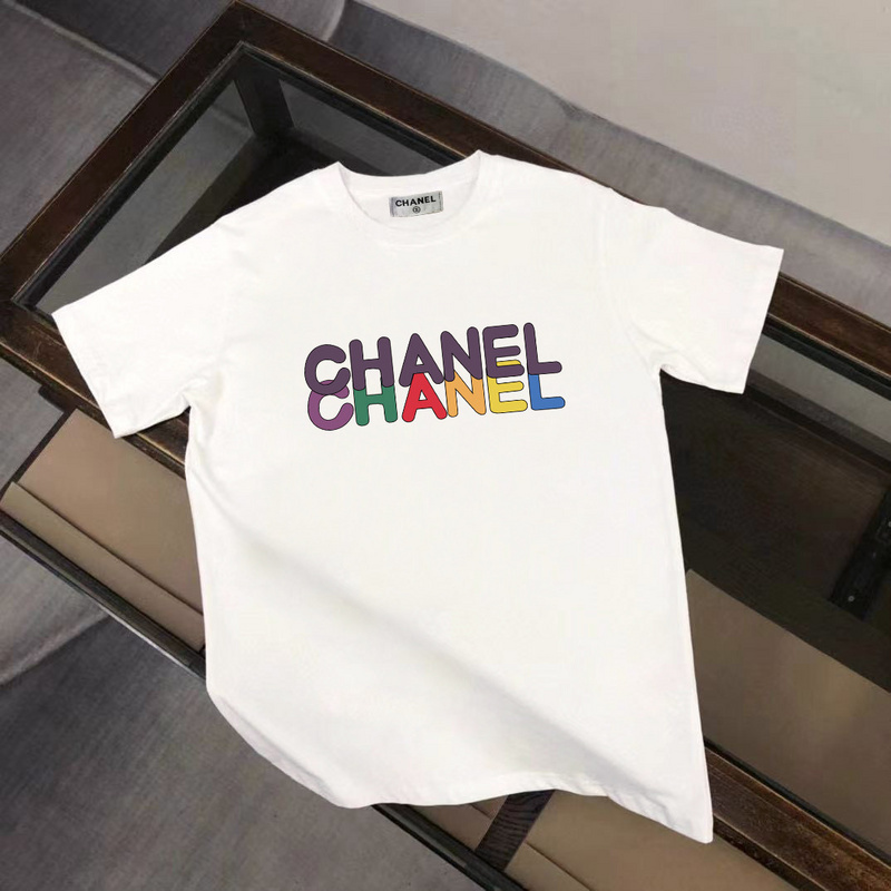 Vintage Chanel Logo Embroidered TShirt White For Sale at 1stDibs