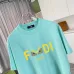 3Fendi - Logo-Print Cotton-Jersey T-Shirt Black/White/Purple #A53422