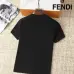 4Fendi T-shirts for men Crew Neck Black/White/Khaki #A46465