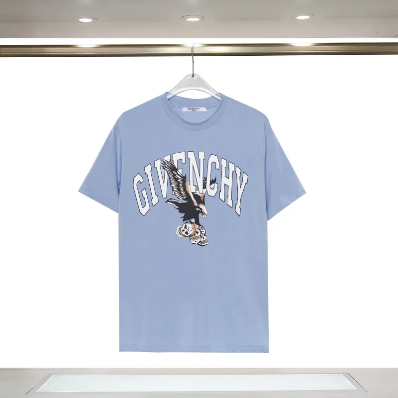 Givenchy Eagle logo-print Cotton-jersey T-Shirt - Men - Light Blue T-shirts - XL