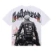 10NEW Godspeed Skeleton cowboy print pattern Tee Washed Mens Short sleeved T-shirt #A53416
