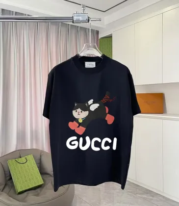  Gucci Men's AAA T-shirts Gucci Cat Embroidery T-shirt Men's #A53735