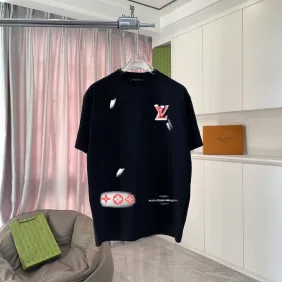 Louis Vuitton T-Shirts for AAAA Louis Vuitton T-Shirts  Black/Purple/Grey/Green #A54173