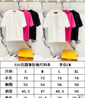 Louis Vuitton T-Shirts for AAAA Louis Vuitton T-Shirts Black/White/Red #A53035