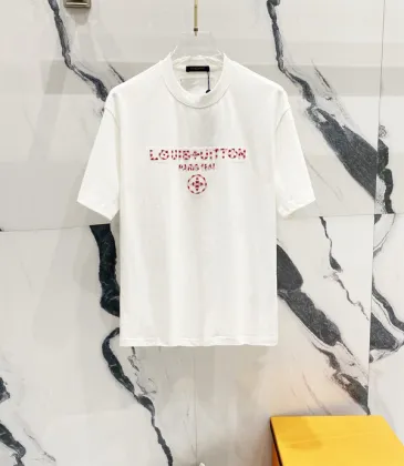 Louis Vuitton T-Shirts for AAAA Louis Vuitton T-Shirts Weight:320g Black/White #A53038