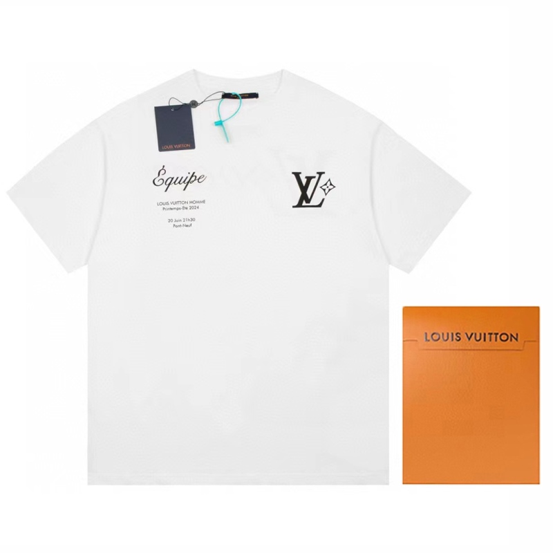 Louis Vuitton Black Cotton LV Stitched Crew Neck T-shirt S Louis Vuitton