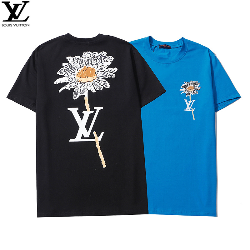 Buy Cheap Louis Vuitton T-Shirts for Men Women Black/Blue #99902655 from