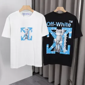OFF WHITE T-Shirts for MEN Letter logo print 260g Black/White #A53801