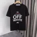 12OFF WHITE T-Shirts for MEN Letter logo print 260g Black/White #A53803