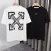 1OFF WHITE T-Shirts for MEN Letter logo print 260g Black/White #A53805