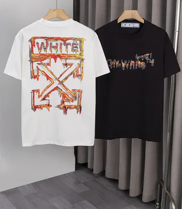 OFF WHITE T-Shirts for MEN Letter logo print 260g Black/White #A53806