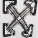 9Off-White Logo Stamp Cotton T-Shirt Black/White #A53426