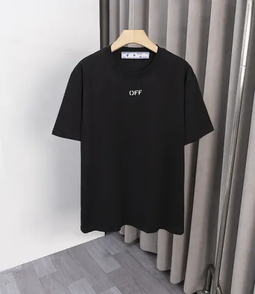 Off-White Logo Stamp Cotton T-Shirt Black/White #A53426