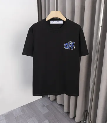 Off-White Logo Stamp Cotton T-Shirt Black/White #A53427