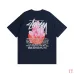 4Stussy Crystal Diamond Reflective print short-sleeved T-shirt for men and women #A33135