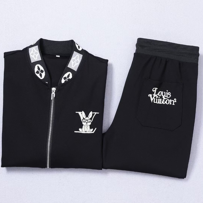 100% Authentic Louis Vuitton x Dapper Dan LV Monogram Logo Tracksuit w/  Adjustable Jacket & Pants - Men's Size M/L