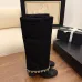19Chanel Knee - High Boots: Diverse Textures, Gold Chains, a Showcase of Luxe Creativity #A54193