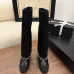 20Chanel Knee - High Boots: Diverse Textures, Gold Chains, a Showcase of Luxe Creativity #A54193