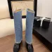6Chanel Knee - High Boots: Diverse Textures, Gold Chains, a Showcase of Luxe Creativity #A54193