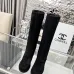 7Chanel shoes for Women Chanel Boots CC High Boots Black/White #A54031