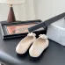 12Chanel Light Brown Leather CC Camellia Ballet Flats Heel height:1.5cm #A53192