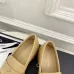 13Chanel shoes for Women Chanel Leather Loafers: Timeless Style with Iconic Gold CC Logo White/Black/Brown #A54192