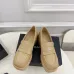 16Chanel shoes for Women Chanel Leather Loafers: Timeless Style with Iconic Gold CC Logo White/Black/Brown #A54192